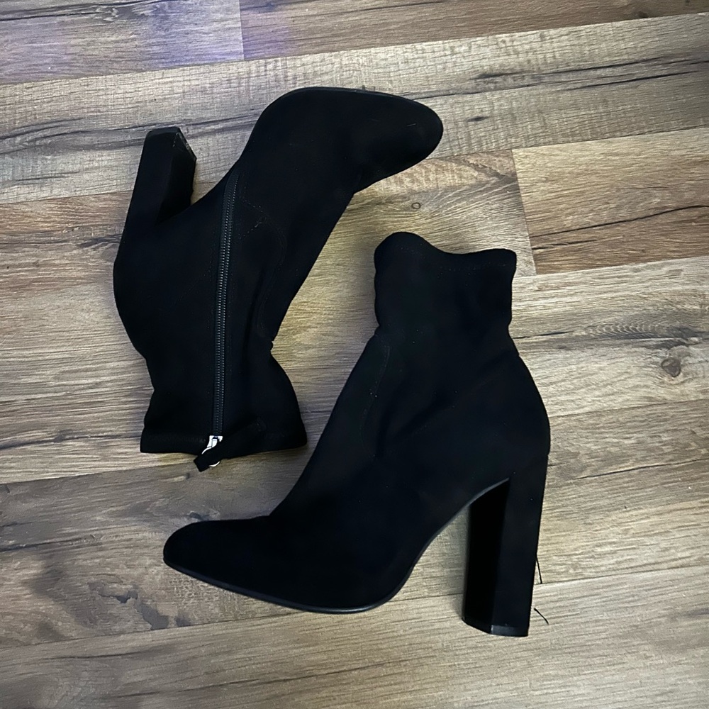 Steve Madden Black Ankle Booties